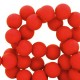 Acrylic beads 4mm Matt Candy red